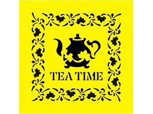 Στένσιλ πλαστικό "Tea time" 16x16εκ. (ST0065) - Ανακάλυψε Στένσιλ για εφαρμογή σε διάφορες επιφάνειες όπως ξύλο, καμβά, ύφασμα, χαρτόνι, γυαλί από το Oikonomou-shop.gr.